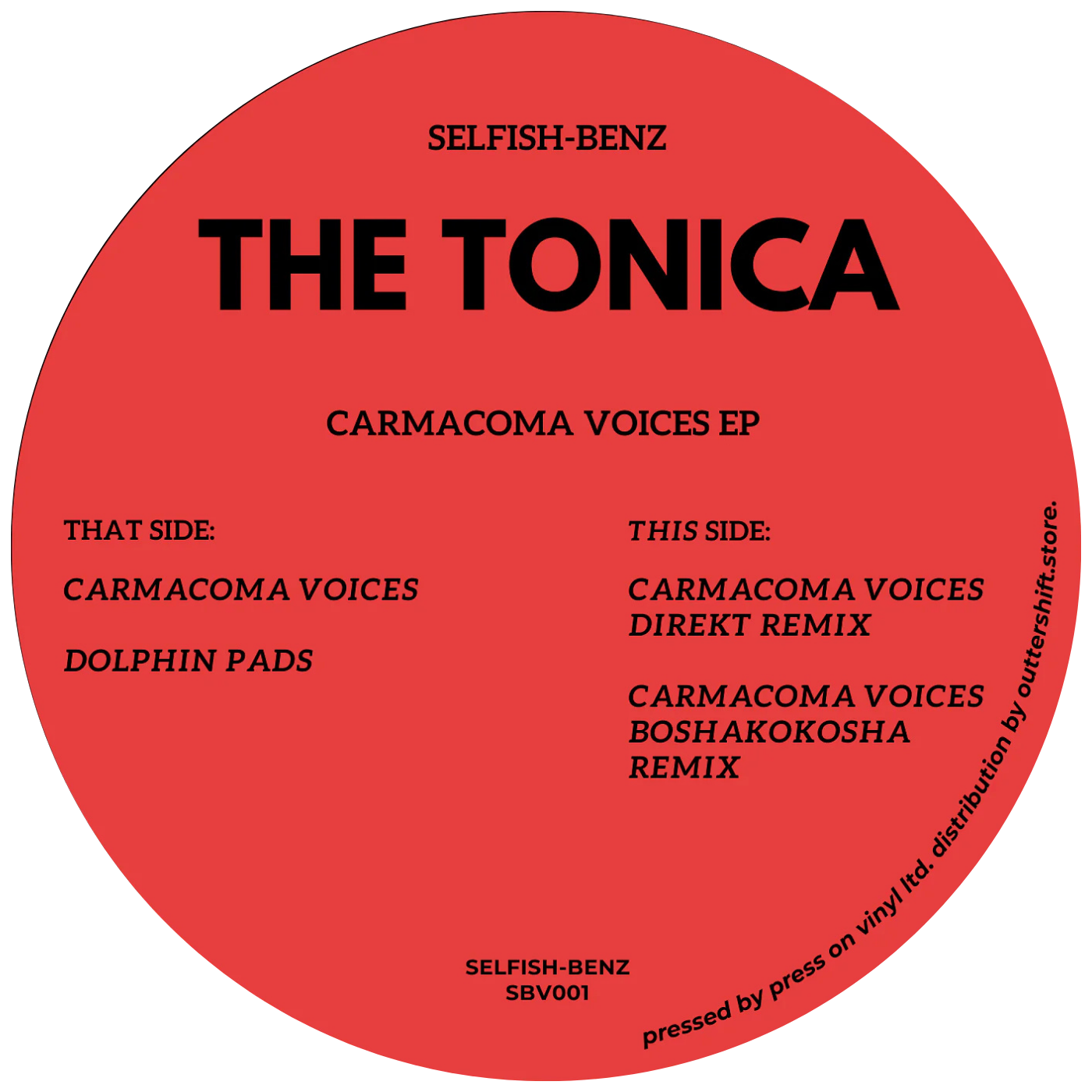 The Tonica - Carmacoma Voices EP [SBV001]
